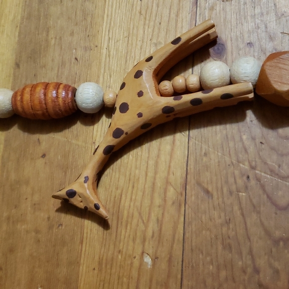 Wood Handmade Hand Carved Solid Wood 28" Gorgeous Elephant 🐘 Rhino Giraffe 🦒 - Picture 4 of 5